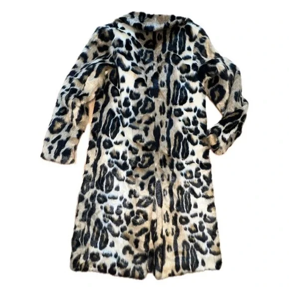 New! Rachel‎ Roy faux fur Animal leopard print reversible coat jacket small - Picture 10 of 13